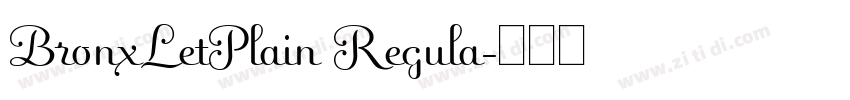 BronxLetPlain Regula字体转换